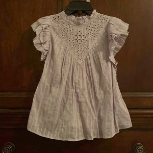 ⭐️ LIKE NEW ⭐️ precious lilac ruffle top XS